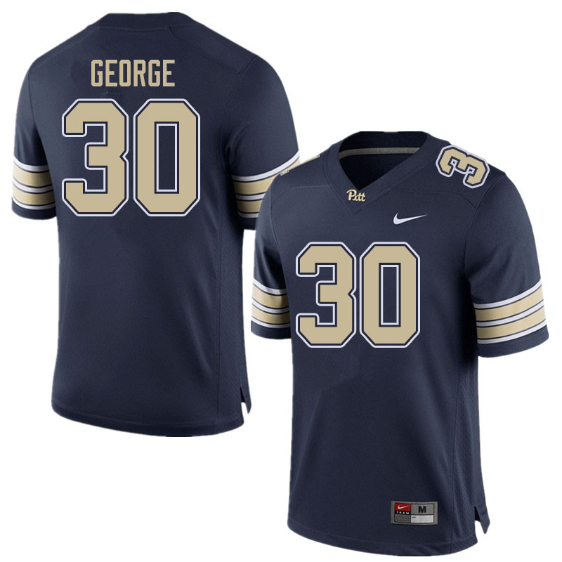 Men #30 Brandon George Pitt Panthers College Football Jerseys Sale-Home Navy